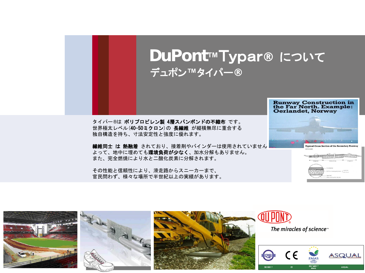 ポリプロピレン製不織布 DuPont(TM) Typar(R)（デュポン